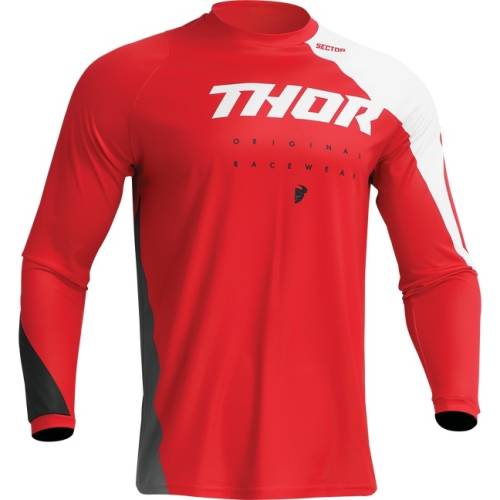 Tricou Enduro – Cross THOR SECTOR EDGE 2023 · Roșu / Alb 