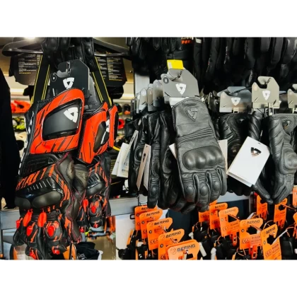 Mănuși Moto din Piele Naturală REVIT HAWK · Negru  - 5