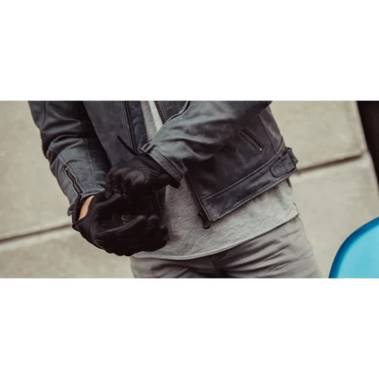 Mănuși Moto din Piele Naturală REVIT HAWK · Negru  - 4