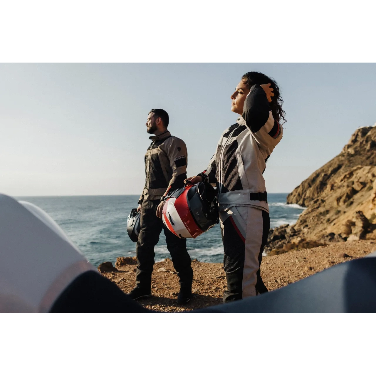 Geacă Moto Touring de Damă REVIT TORNADO 4 H2O · Gri / Negru / Roșu  - 4