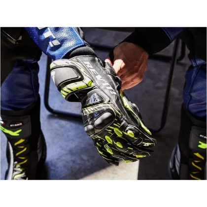 Mănuși Moto din Piele & Textil REVIT QUANTUM 2 · Roșu / Negru  - 4