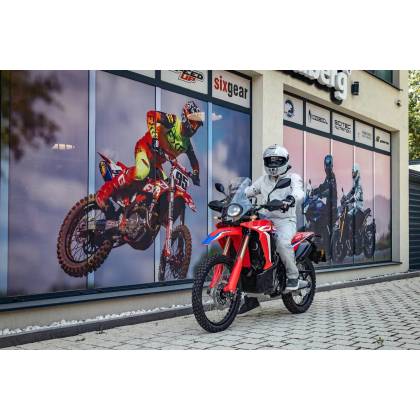 Mănuși Moto din Piele Naturală & Textil REVIT DIRT 4 · Negru / Alb / Roșu  - 3