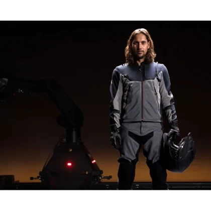 Geacă Moto din textil GoreTex REVIT STRATUM GTX · Gri / Negru / Alb  - 6