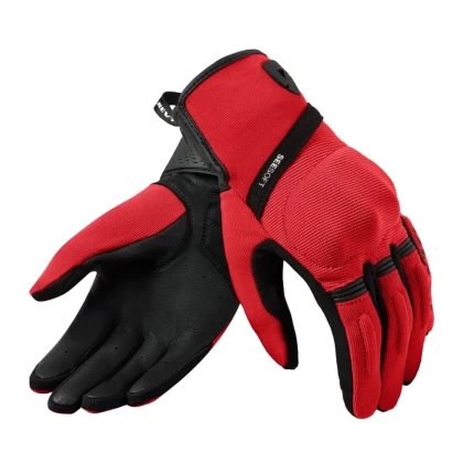 Mănuși Moto Damă de Vară din Textil & Piele Naturală REVIT MOSCA 2 LADIES · Roșu / Negru  - 0