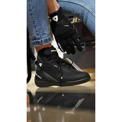 Ghete Moto Damă din Piele & Textil REVIT G-FORCE 2 H2O LADIES · Negru / Alb  - 3