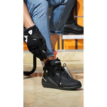 Ghete Moto Damă din Piele & Textil REVIT G-FORCE 2 H2O LADIES · Negru / Alb  - 5