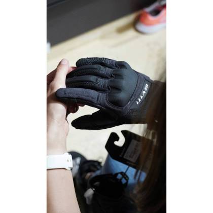 Mănuși Moto de Vară din Piele & Textil REVIT VOLCANO · Negru / Galben-Fluo  - 7