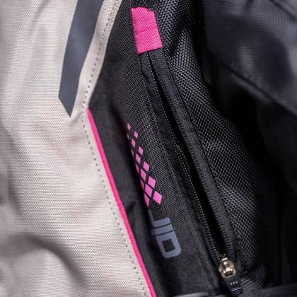 Geacă Moto Damă din Textil SIXGEAR MIA · Gri / Negru / Roz  - 8