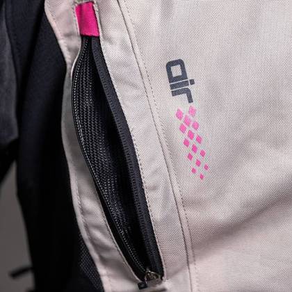 Geacă Moto Damă din Textil SIXGEAR MIA · Gri / Negru / Roz  - 7