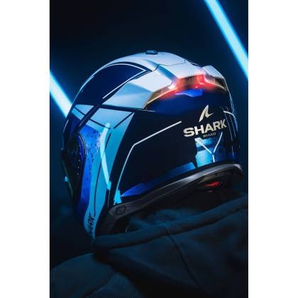 Cască Moto Integrală SHARK SKWAL i3 US FLAG cu Lumini de Frână · Negru / Gri / Antracit  - 9