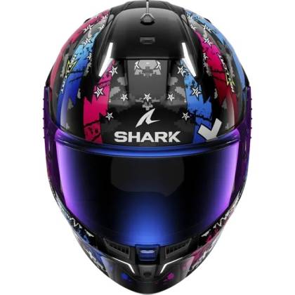 Cască Moto Integrală SHARK SKWAL i3 HELLCAT cu Lumini de Frână · Negru / Albastru  - 2