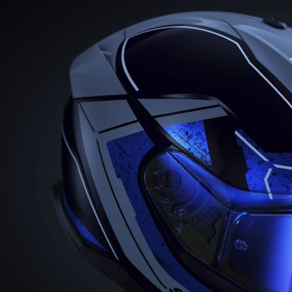 Cască Moto Integrală SHARK SKWAL i3 HELLCAT cu Lumini de Frână · Negru / Gri / Roz  - 13