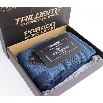 Blugi Moto Slim Fit TRILOBITE 2461 PARADO MONOLAYER AAA · Negru  - 16