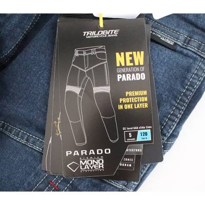 Blugi Moto Slim Fit TRILOBITE 2461 PARADO MONOLAYER AAA · Negru  - 12