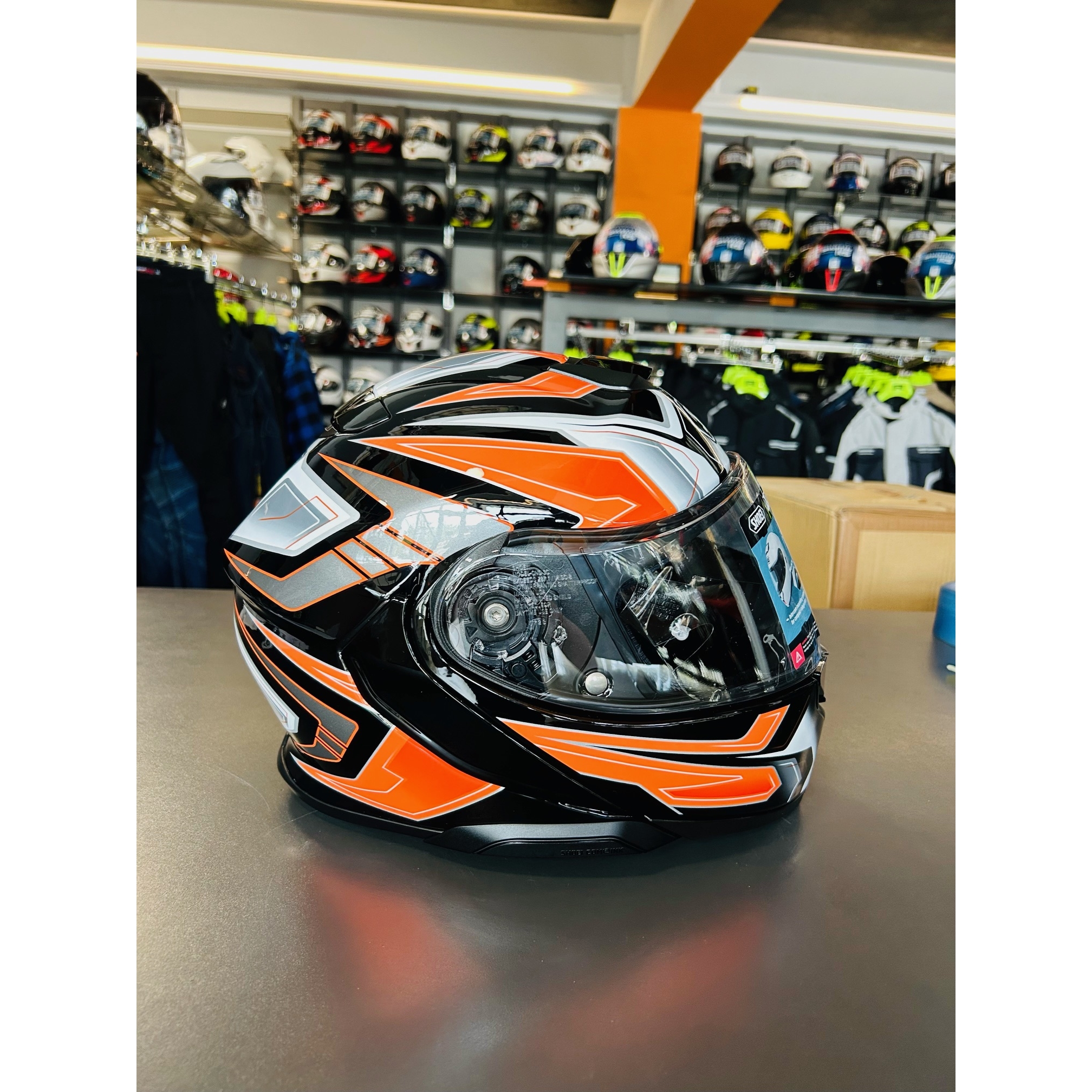 Cască Moto Flip-Up SHOEI NEOTEC 3 ANTHEM TC-8 · Portocaliu / Negru / Alb  - 4