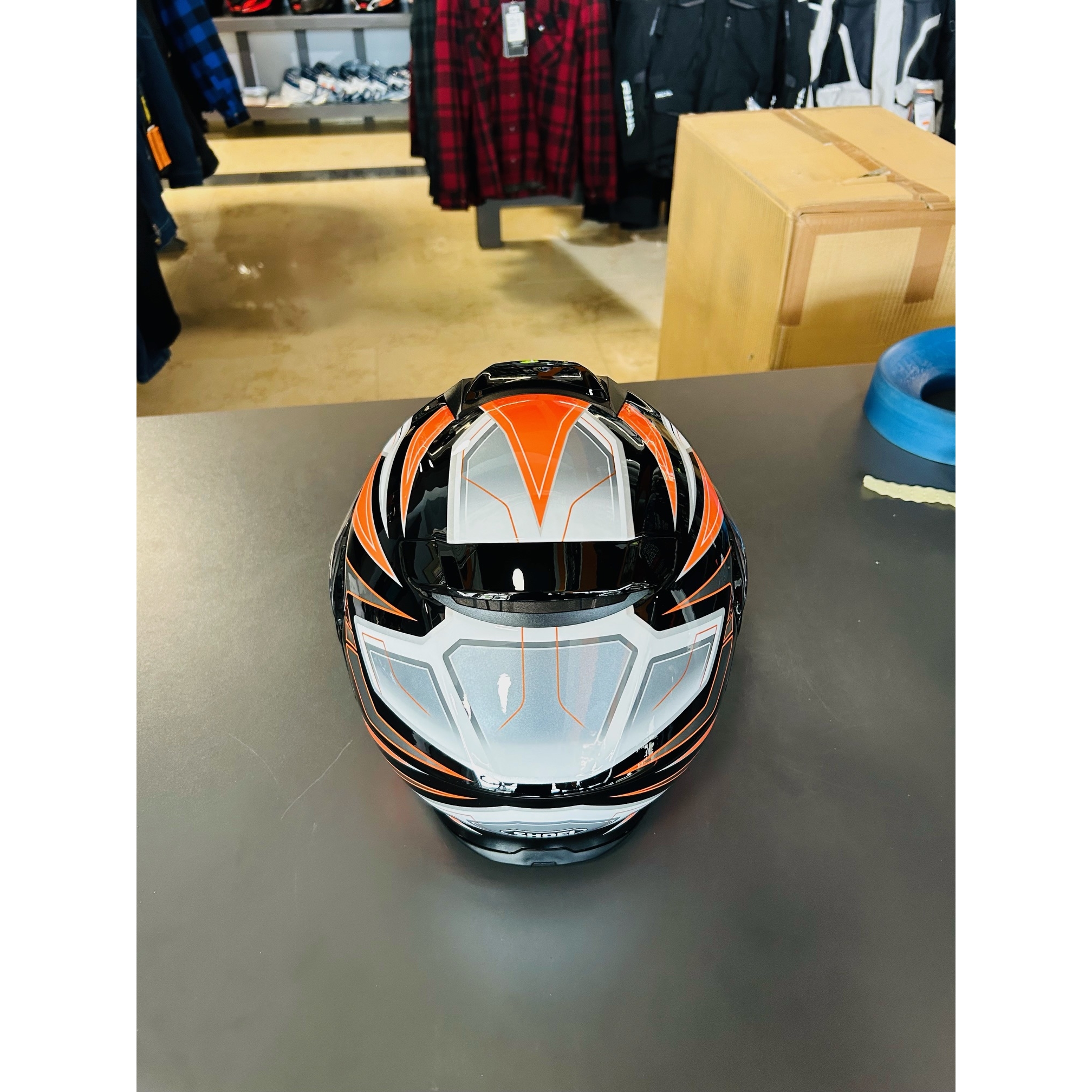 Cască Moto Flip-Up SHOEI NEOTEC 3 ANTHEM TC-8 · Portocaliu / Negru / Alb  - 3