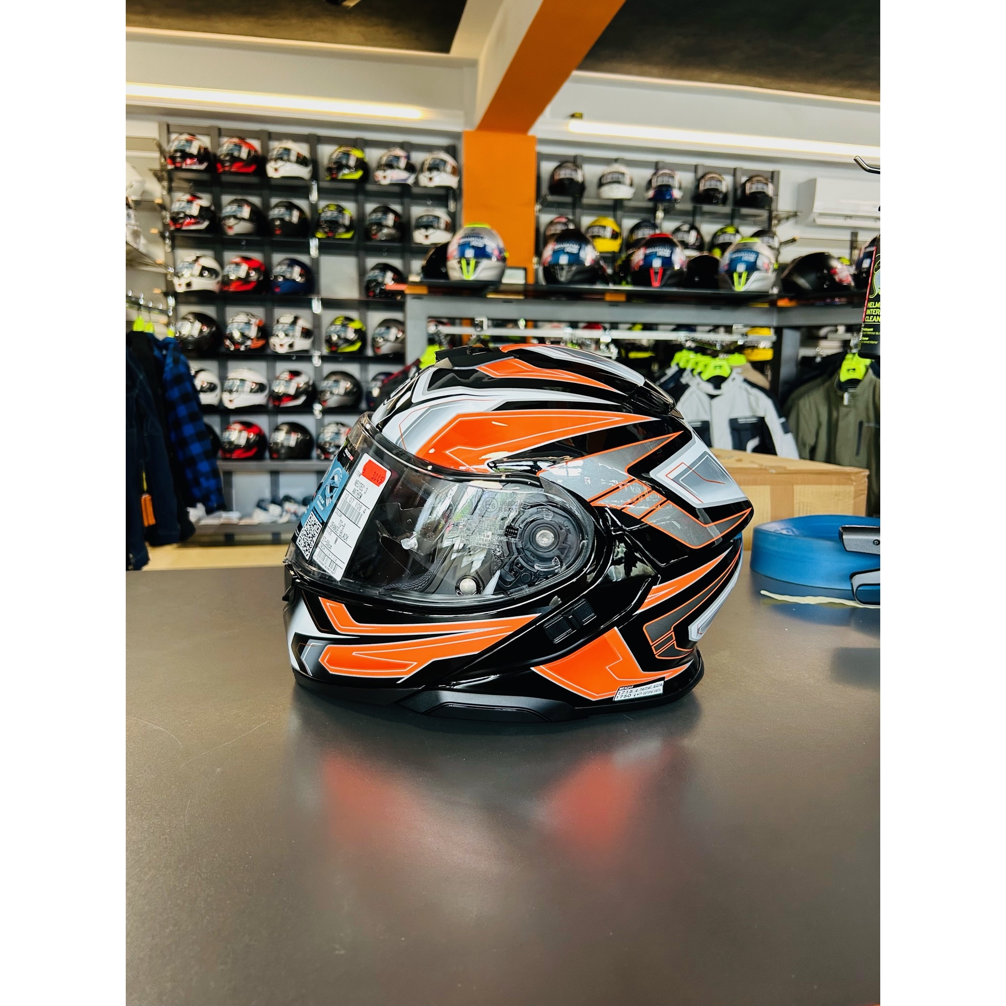 Cască Moto Flip-Up SHOEI NEOTEC 3 ANTHEM TC-8 · Portocaliu / Negru / Alb  - 1