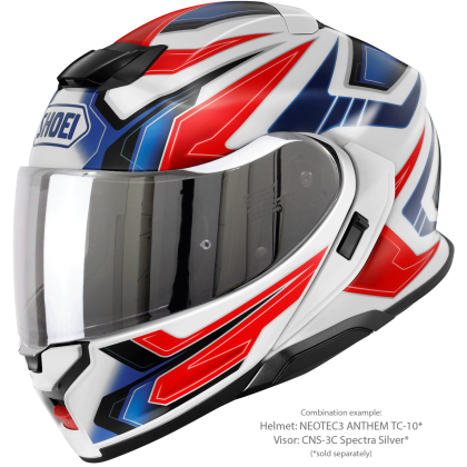 Vizieră cu Efect de Oglindă SHOEI CNS-3C pentru Casca Moto Neotec 3 · Argintiu  - 4