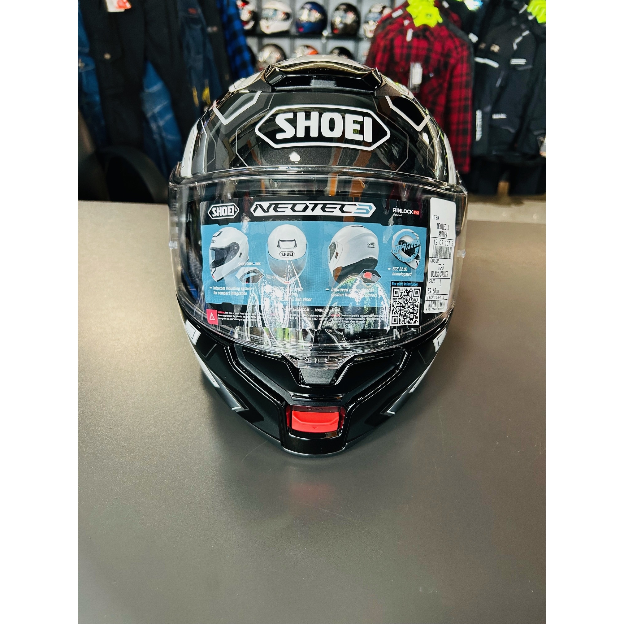 Cască Moto Flip-Up SHOEI NEOTEC 3 ANTHEM TC-3 · Albastru / Verde / Alb / Galben  - 5