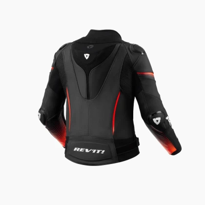 Geacă Moto Damă din Piele & Textil REVIT XENA 4 PRO LADIES · Negru / Roșu  - 1