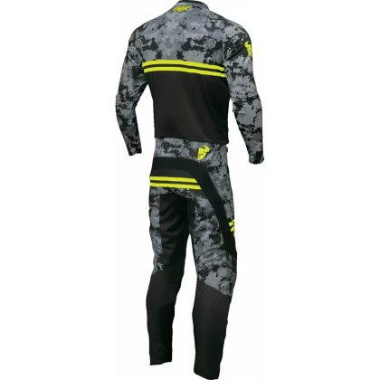 Tricou Enduro - Cross THOR YOUTH SECTOR DIGI CAMO · Negru / Gri / Verde-Fluo  - 3