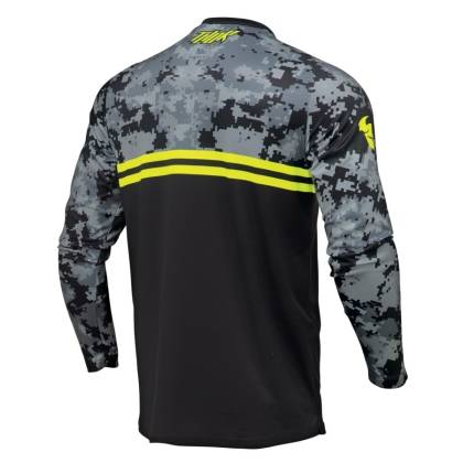 Tricou Enduro - Cross THOR YOUTH SECTOR DIGI CAMO · Negru / Gri / Verde-Fluo  - 2