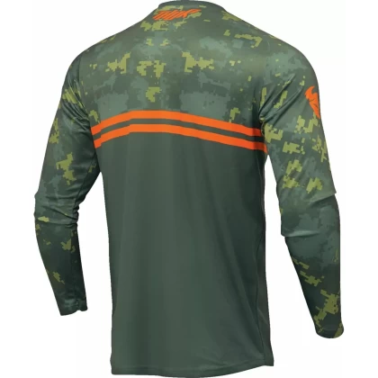 Tricou Enduro - Cross THOR YOUTH SECTOR DIGI CAMO · Verde / Portocaliu  - 2