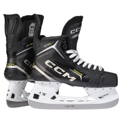 Patine Hochei Jucător, Intermediar, CCM TACKS XF 80 Wide · Negru / Auriu / Galben  - 6