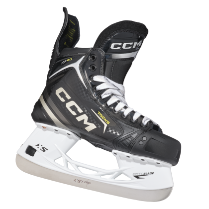 Patine Hochei Jucător, Intermediar, CCM TACKS XF 80 Lată · Negru / Auriu / Galben  - 1