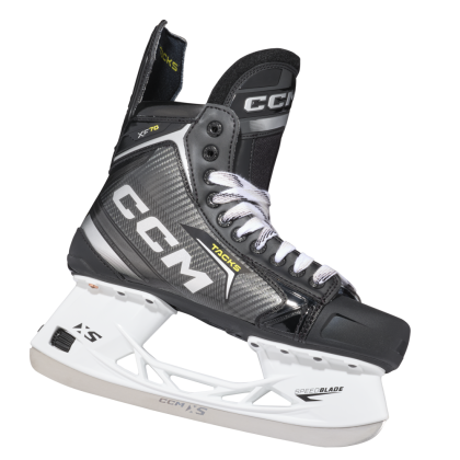 Patine Hochei Jucător, Intermediar, CCM TACKS XF 70 Lată · Negru / Gri / Galben  - 1