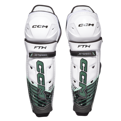 Tibiere Hochei Jucător, Senior CCM JETSPEED FTW · Alb / Verde  - 0