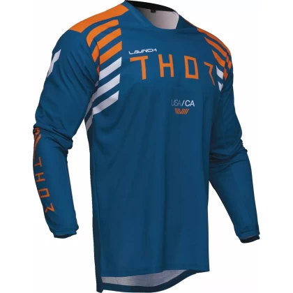 Tricou Enduro - Cross THOR LAUNCHMODE Zone · Portocaliu / Albastru  - 2