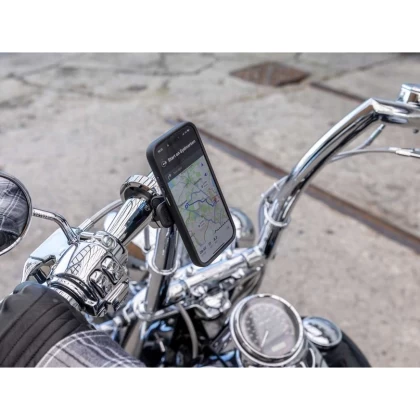 Suport Telefon Moto QUAD LOCK® cu Prindere pe Ghidon - Chrome  - 1