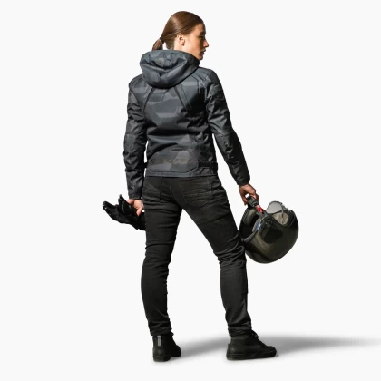 Geacă Moto Damă din Textil REVIT Flare 2 · Negru / Gri  - 3