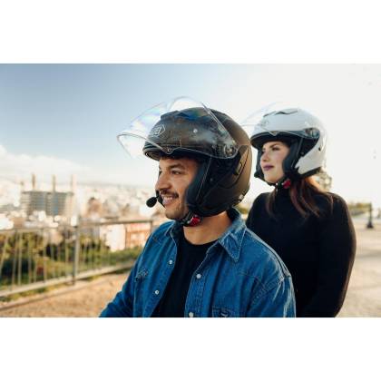Cască Moto Open Face SHOEI J-CRUISE 3 Inspired TC-1 · Negru / Roșu / Galben  - 3