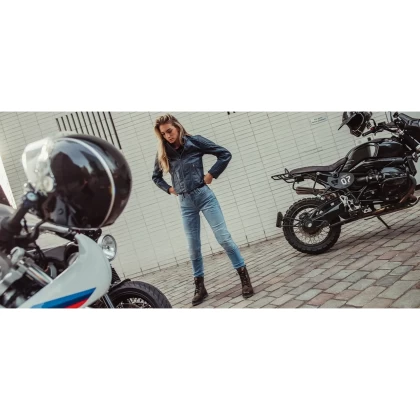 Ghete Moto Damă din Piele REVIT Portland Ladies · Verde-olive / Negru  - 7