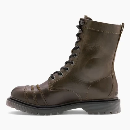 Ghete Moto Damă din Piele REVIT Portland Ladies · Verde-olive / Negru  - 3