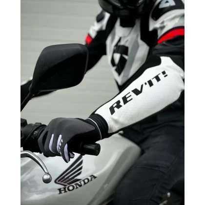 Geacă Moto din Piele și Textil REVIT Hyperspeed 2 Air · Negru / Roșu / Galben  - 5