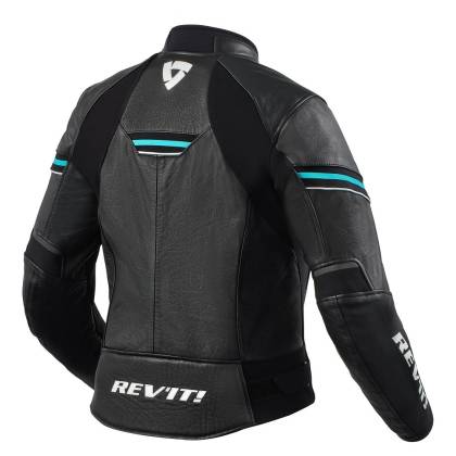 Geacă Moto Damă din Piele & Textil REVIT Median Ladies · Negru / Albastru  - 1