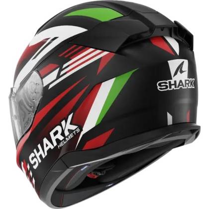 Cască Moto Integrală SHARK D-SKWAL 3 FIRSTLAP Mat · Negru / Roșu / Verde  - 1