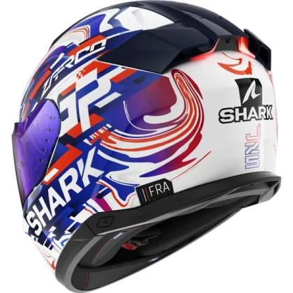 Cască Moto Integrală SHARK SKWAL i3 REPLICA ZARCO FRENCH GP cu Lumini de Frână · Alb / Mov / Albastru  - 1