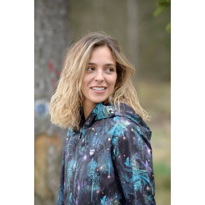 Pelerină Ploaie Damă STRINDBERG 5161 cu Motive, Copaci · Negru / Alb  - 5