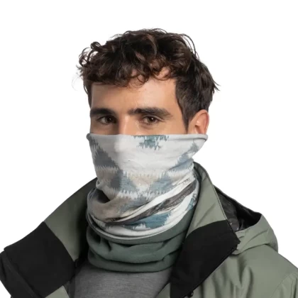 Bandană Tubulară Multifunctională BUFF ORIGINAL POLAR TICEX SILVESAGE · Bej / Verde  - 4