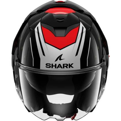 Cască Moto Modulară SHARK OXO RYDGER · Negru / Argintiu / Roșu  - 3