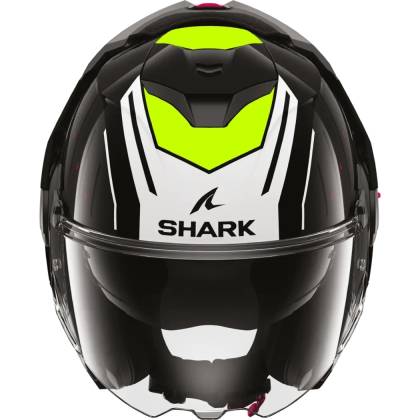 Cască Moto Modulară SHARK OXO RYDGER · Negru / Alb / Galben-Fluo  - 3