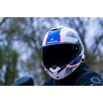 Cască Moto Modulară SHARK OXO RYDGER · Negru / Alb / Galben-Fluo  - 7