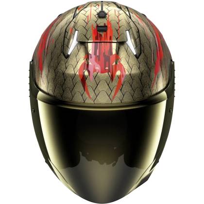 Cască Moto Open Face SHARK SKWAL I3 JET VENUM · Negru / Roșu / Auriu  - 1