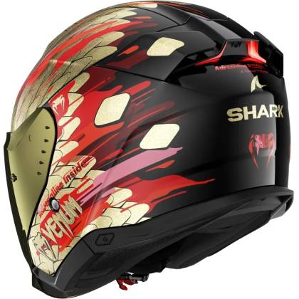 Cască Moto Open Face SHARK SKWAL I3 JET VENUM · Negru / Roșu / Auriu  - 2