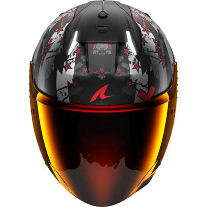 Cască Moto Open Face SHARK SKWAL I3 JET HELLCAT · Negru / Gri / Roșu Mat  - 2