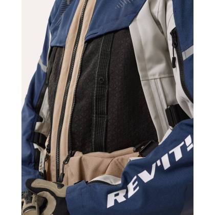 Geacă Moto Touring din Textil REVIT SAND 5 H2O · Argintiu / Albastru / Roșu  - 5